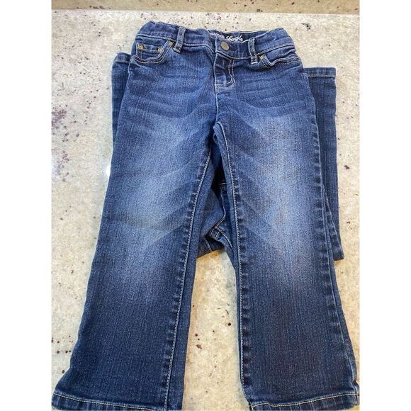 Toddler Girls American‎ Eagle Bootcut Dark Wash Jeans Size 3 Years  Bundle Of 2 - Picture 2 of 7